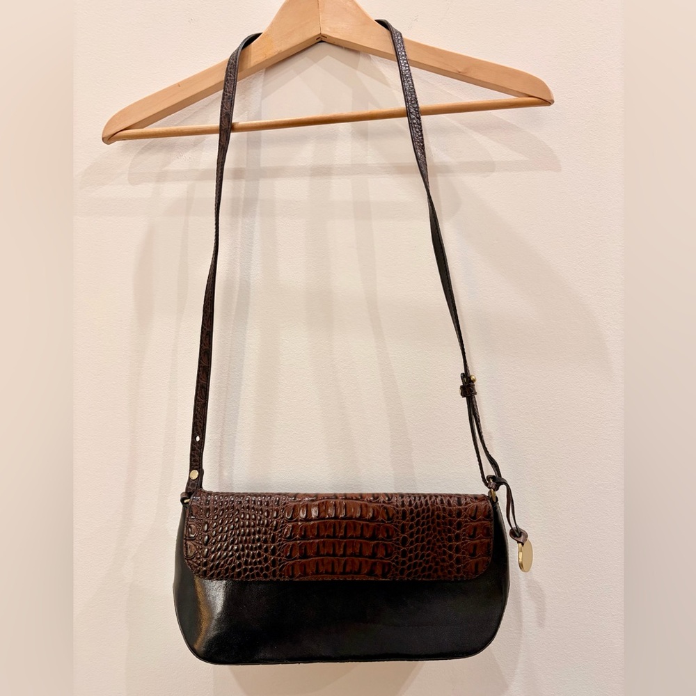 Brahmin DARIA Luxury Croc Embossed Leather Bag